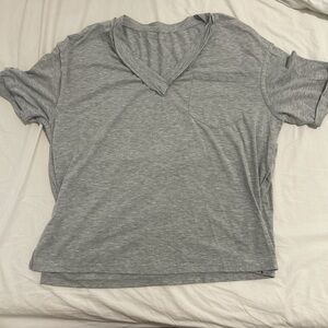 SHEIN Heather Gray V-Neck Tee